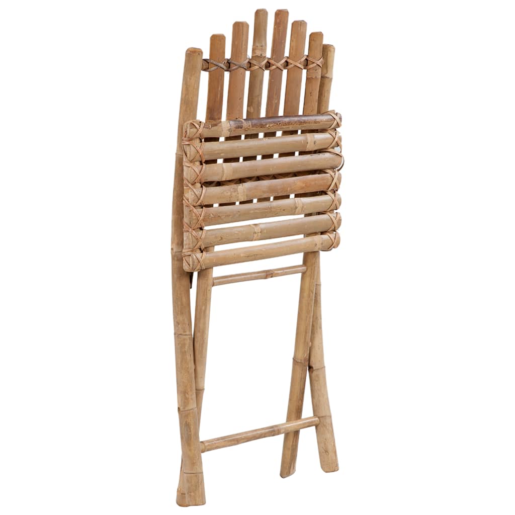 Set da Pranzo da Giardino 5 pz Pieghevole con Cuscini in Bambù | homemem39