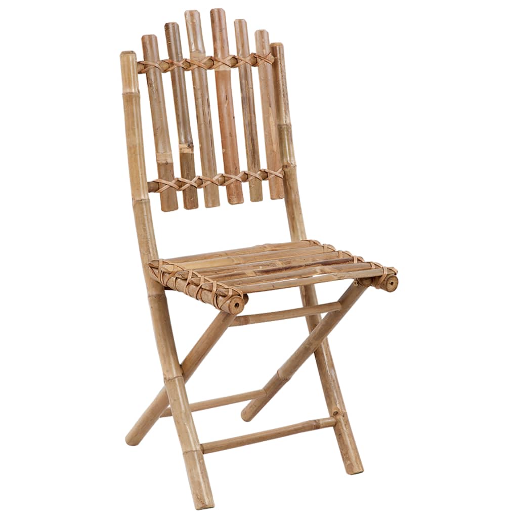 Set da Pranzo da Giardino 5 pz Pieghevole con Cuscini in Bambù | homemem39