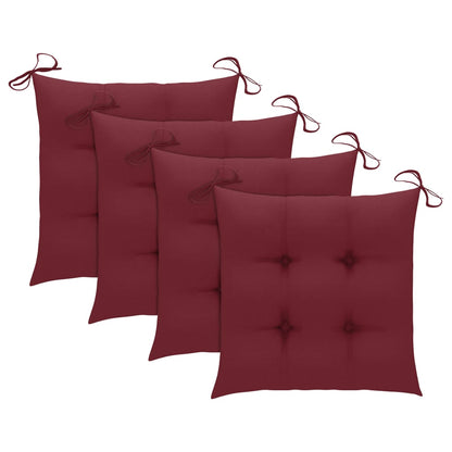 Set da Pranzo da Giardino 5 pz Pieghevole con Cuscini in Bambù | homemem39