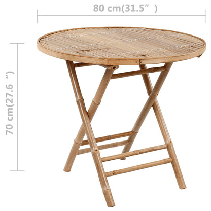 Set da Pranzo da Giardino 5 pz Pieghevole con Cuscini in Bambù | homemem39