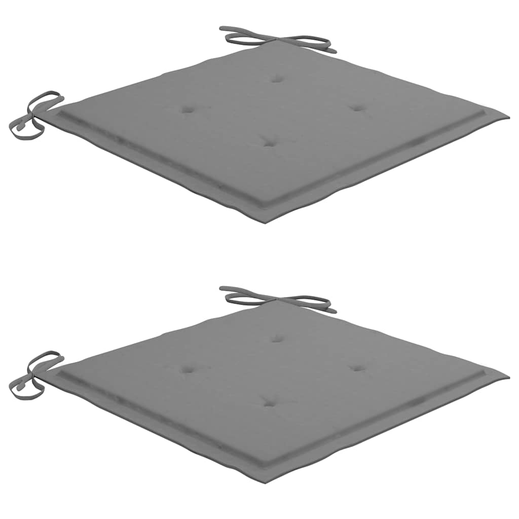 Sedie da Giardino Pieghevoli 2 pz con Cuscini in Bambù - homemem39