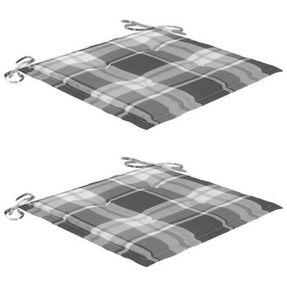 Sedie da Giardino Pieghevoli 2 pz con Cuscini in Bambù - homemem39