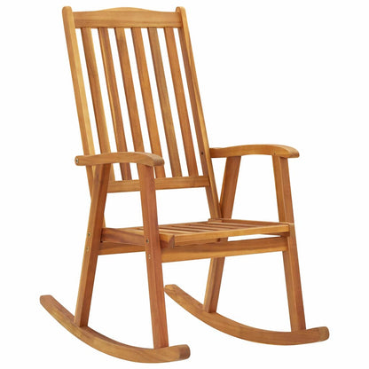 Sedia a Dondolo con Cuscini in Legno Massello di Acacia | homemem39