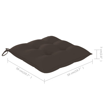 Sedie da Pranzo da Esterni con Cuscini 3 pz Massello di Acacia - homemem39