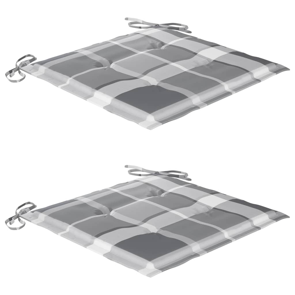 Sedie da Giardino Pieghevoli 2pz con Cuscini in Massello Acacia - homemem39