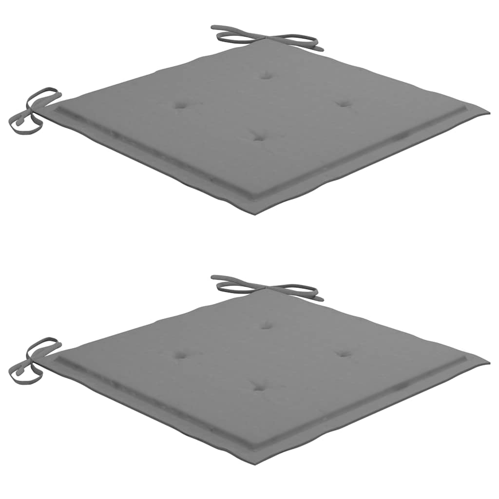 Sedie da Giardino Pieghevoli 2 pz con Cuscini Massello Acacia - homemem39