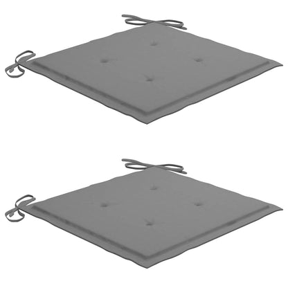 Sedie da Giardino Pieghevoli 2 pz con Cuscini Massello Acacia - homemem39