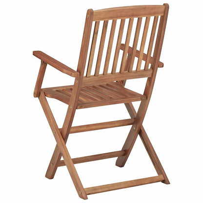 Sedie da Giardino Pieghevoli 2 pz con Cuscini Massello Acacia | homemem39
