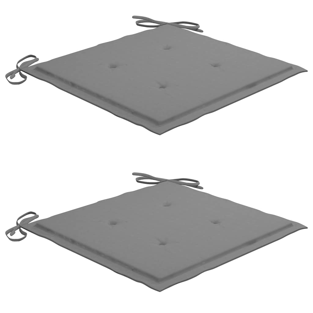 Sedie da Giardino Pieghevoli 2 pz con Cuscini Massello Acacia - homemem39