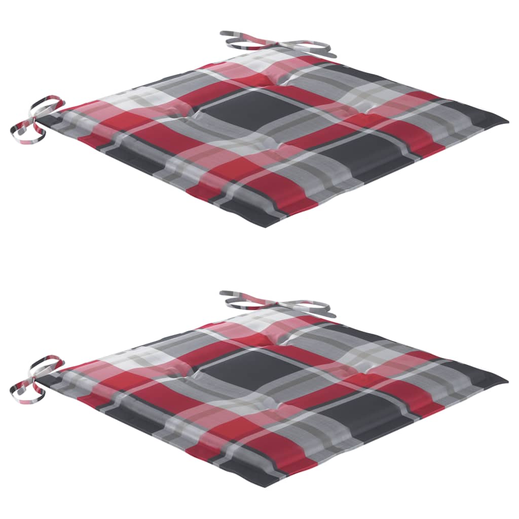 Sedie da Giardino Pieghevoli 2 pz con Cuscini Massello Acacia - homemem39