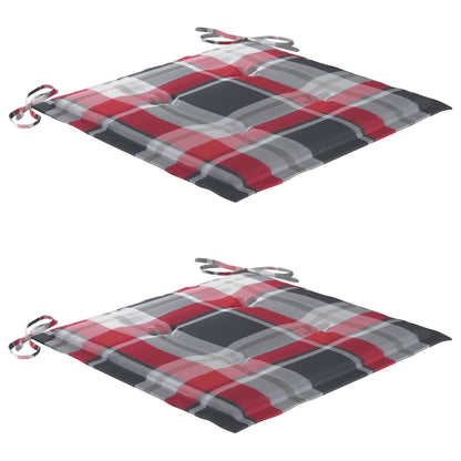 Sedie da Giardino Pieghevoli 2 pz con Cuscini Massello Acacia - homemem39