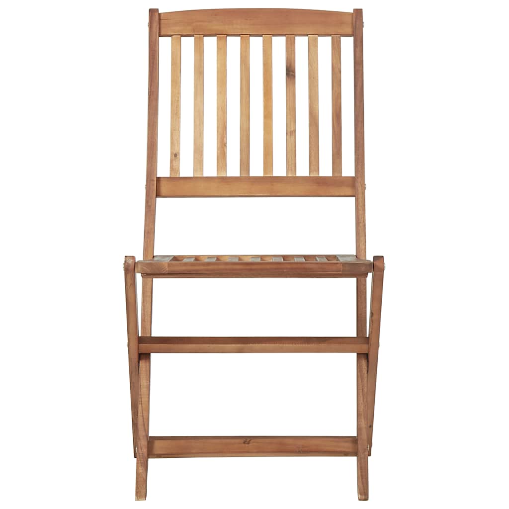 Sedie da Giardino Pieghevoli 4 pz con Cuscini Massello Acacia | homemem39