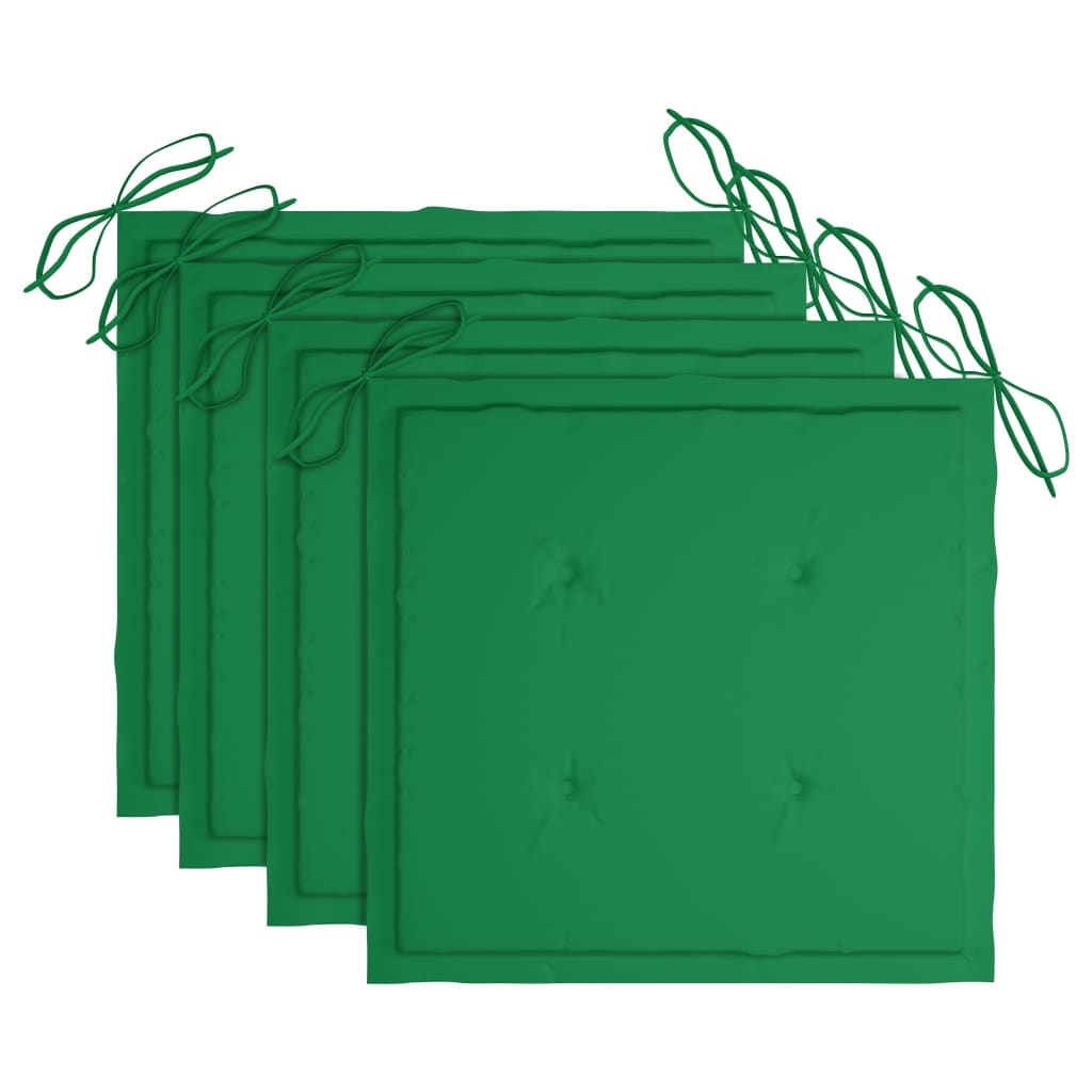 Sedie da Giardino Pieghevoli 4 pz con Cuscini Massello Acacia | homemem39