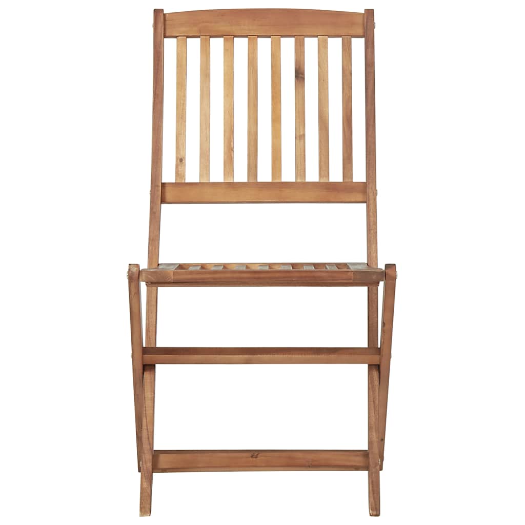 Sedie da Giardino Pieghevoli 4 pz con Cuscini Massello Acacia | homemem39