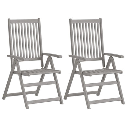 Sedie da Giardino Reclinabili 2pz con Cuscini Massello Acacia | homemem39
