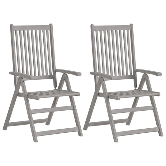 Sedie da Giardino Reclinabili 2pz con Cuscini Massello Acacia | homemem39