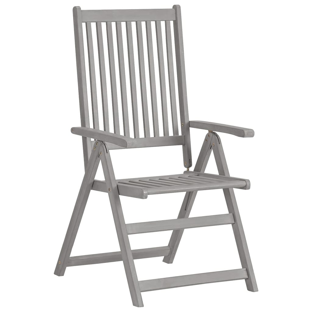 Sedie da Giardino Reclinabili 3 pz con Cuscini Massello Acacia | homemem39