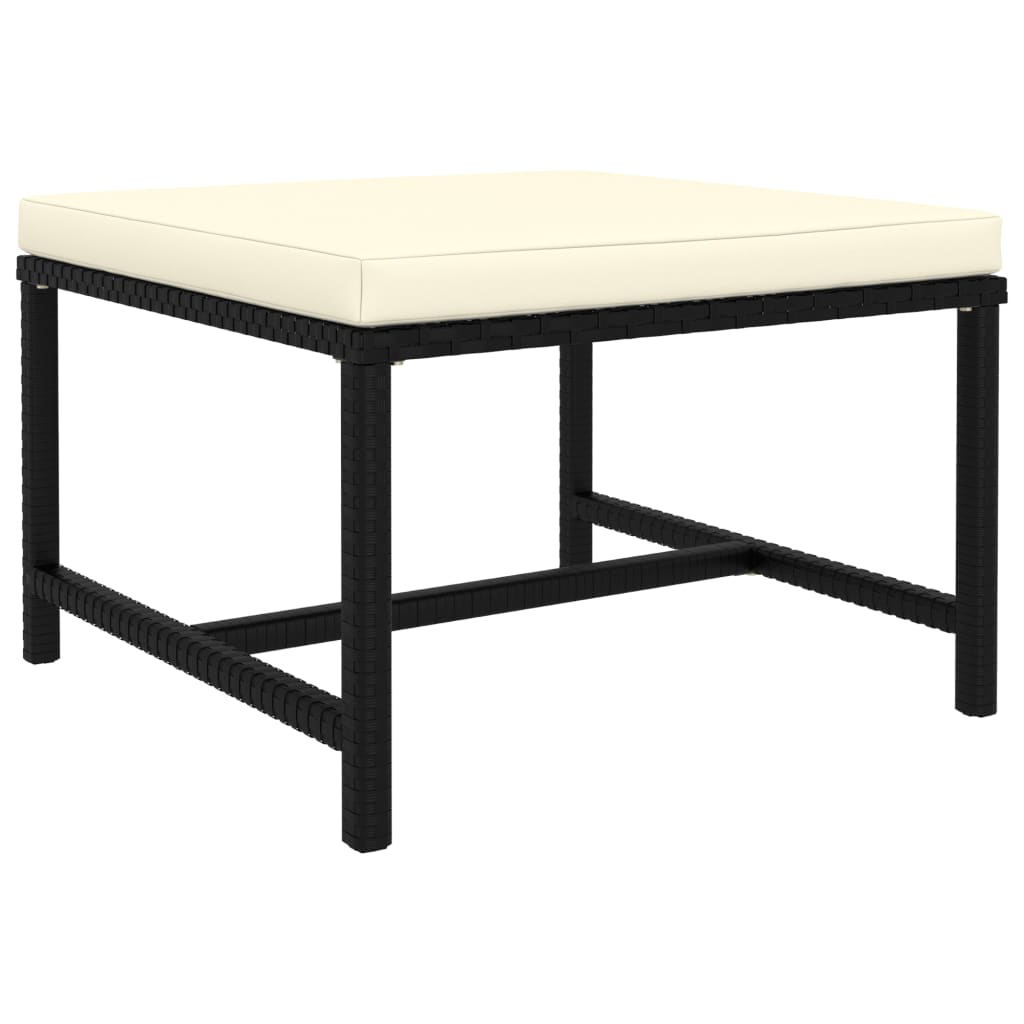Set Divani da Giardino 6 pz con Cuscini in Polyrattan Nero | homemem39