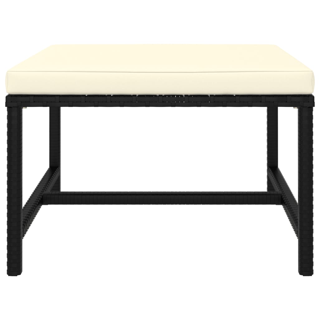 Set Divani da Giardino 6 pz con Cuscini in Polyrattan Nero | homemem39