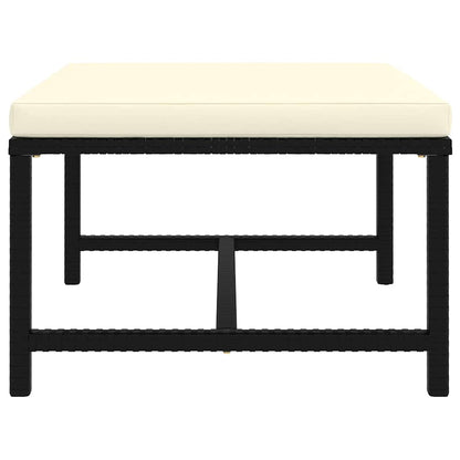 Set Divani da Giardino 7 pz con Cuscini in Polyrattan Nero
