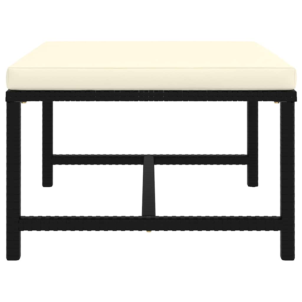 Set Divani da Giardino 9 pz con Cuscini in Polyrattan Nero