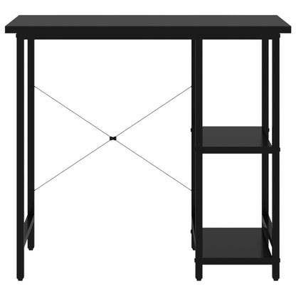 Scrivania per Computer Nera 80x40x72 cm in MDF e Metallo | homemem39