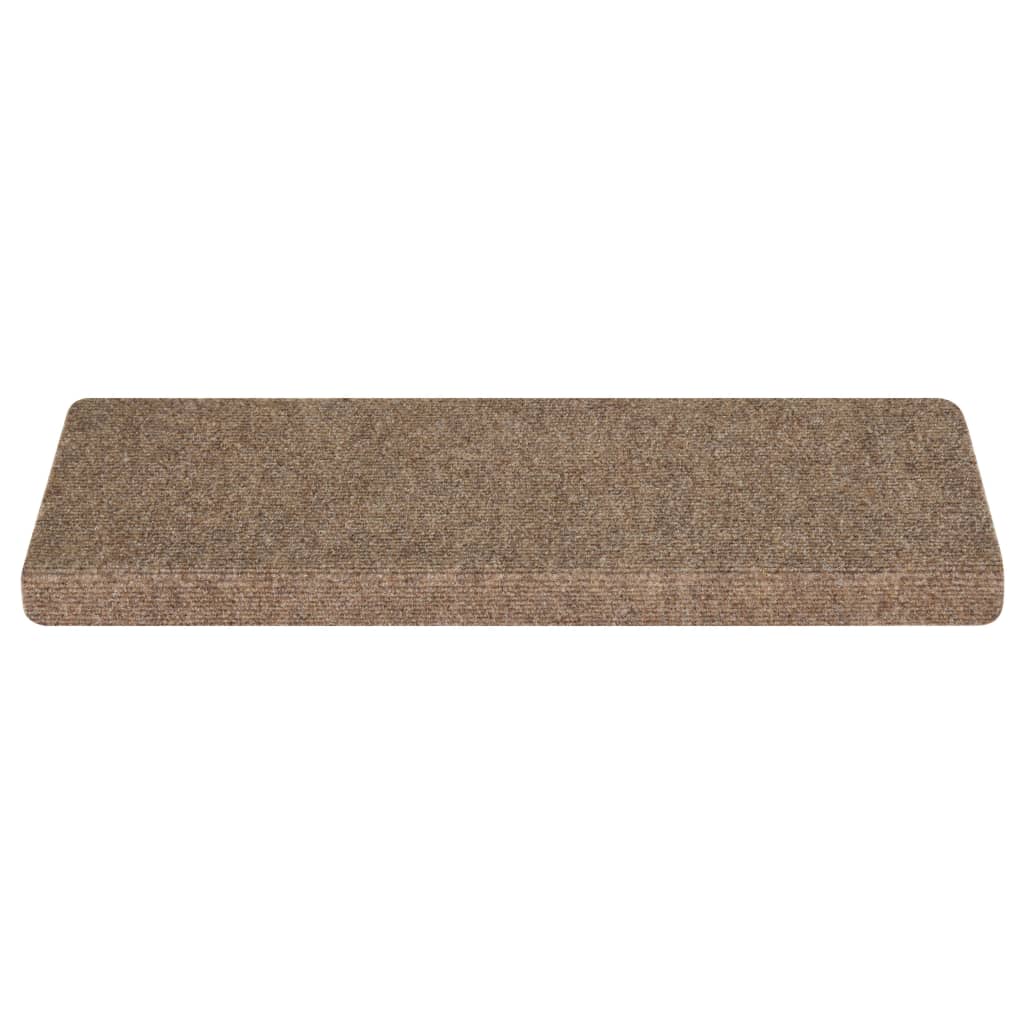 Tappetini per Scale Tessuto Agugliato 15 pz 65x21x4 cm Crema - homemem39