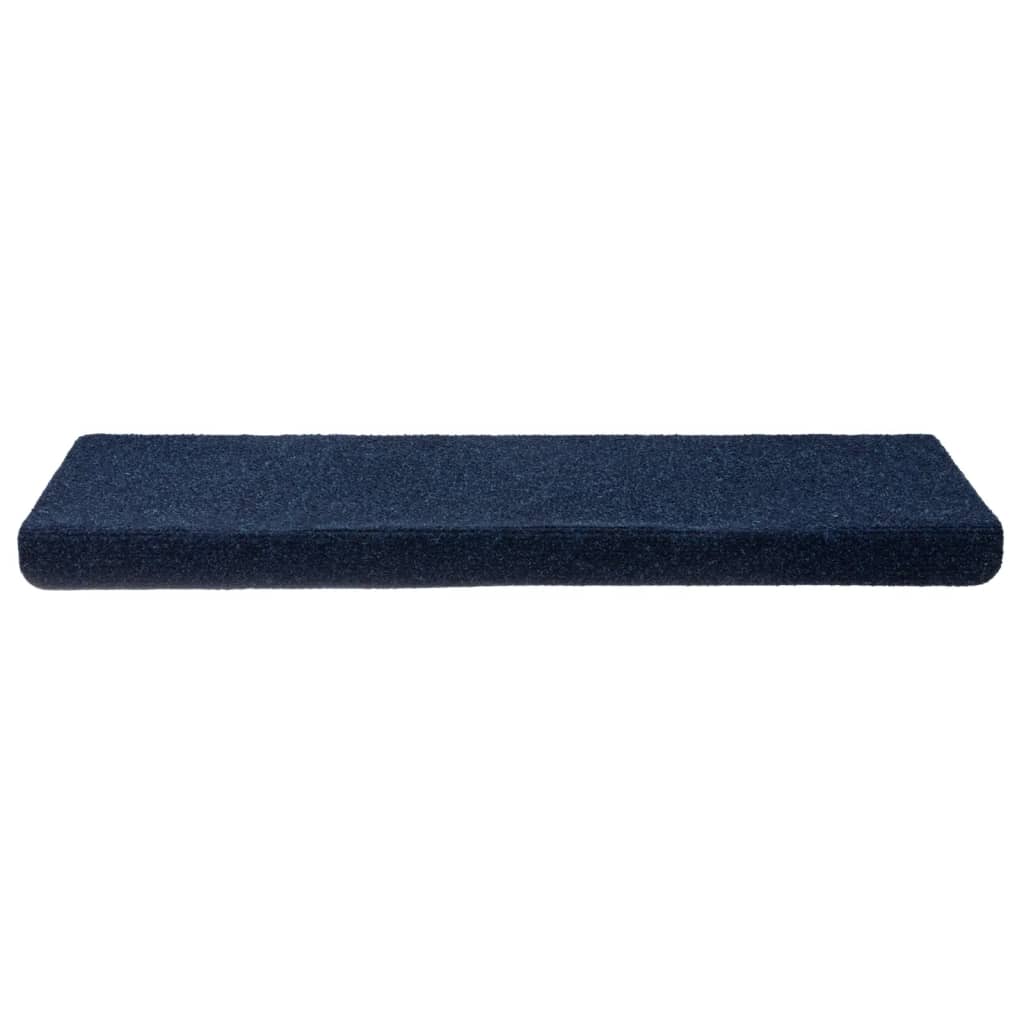 Tappetini per Scale Tessuto Agugliato 15 pz 65x21x4 cm Blu - homemem39