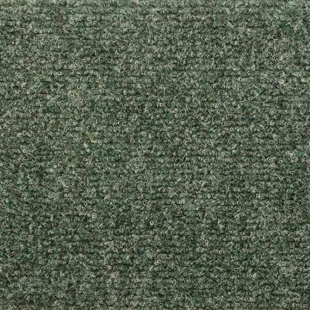 Tappetini per scale autoadesivi 15 pz 65x21x4 cm verdi con bordo rettangolare - homemem39