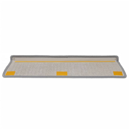 Tappetini per scale 15 pz 65x21x4 cm Grigio chiaro Bordo rettangolare | homemem39