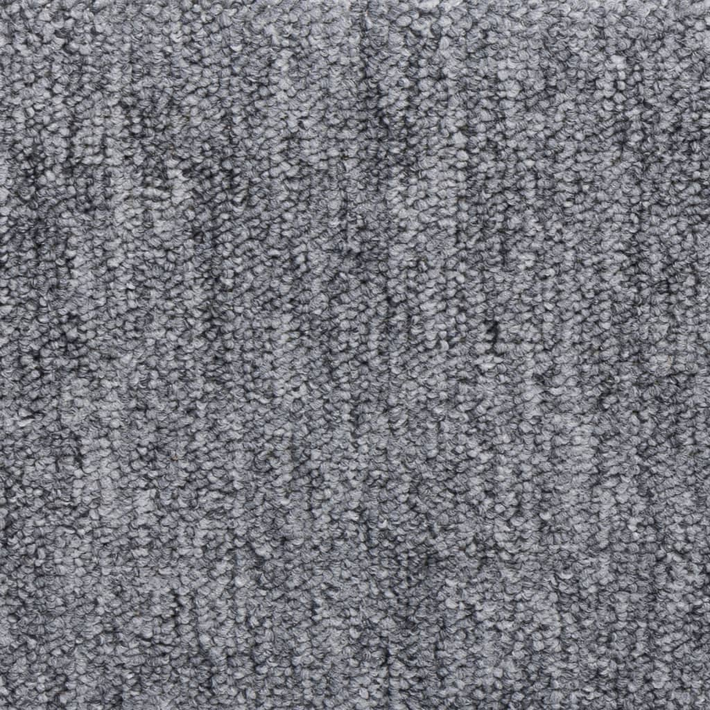 Tappetini per scale 15 pz 65x21x4 cm Grigio chiaro Bordo rettangolare | homemem39