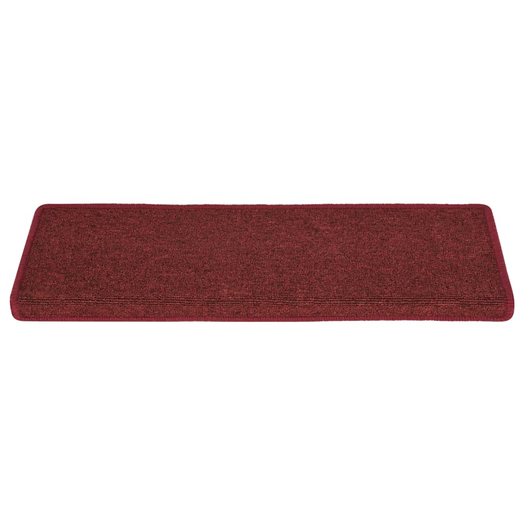 Tappetini per Scale 15 pz 65x21x4 cm Rosso Opaco - homemem39