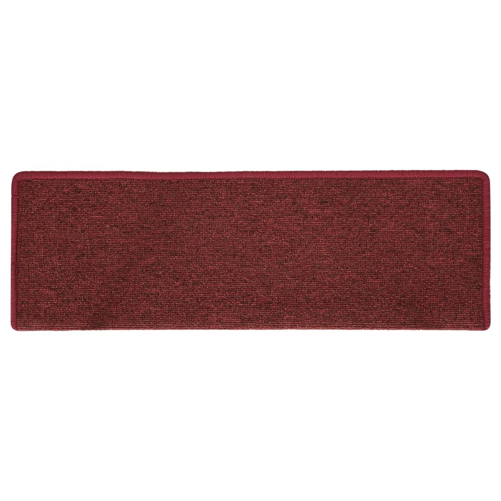 Tappetini per Scale 15 pz 65x21x4 cm Rosso Opaco - homemem39