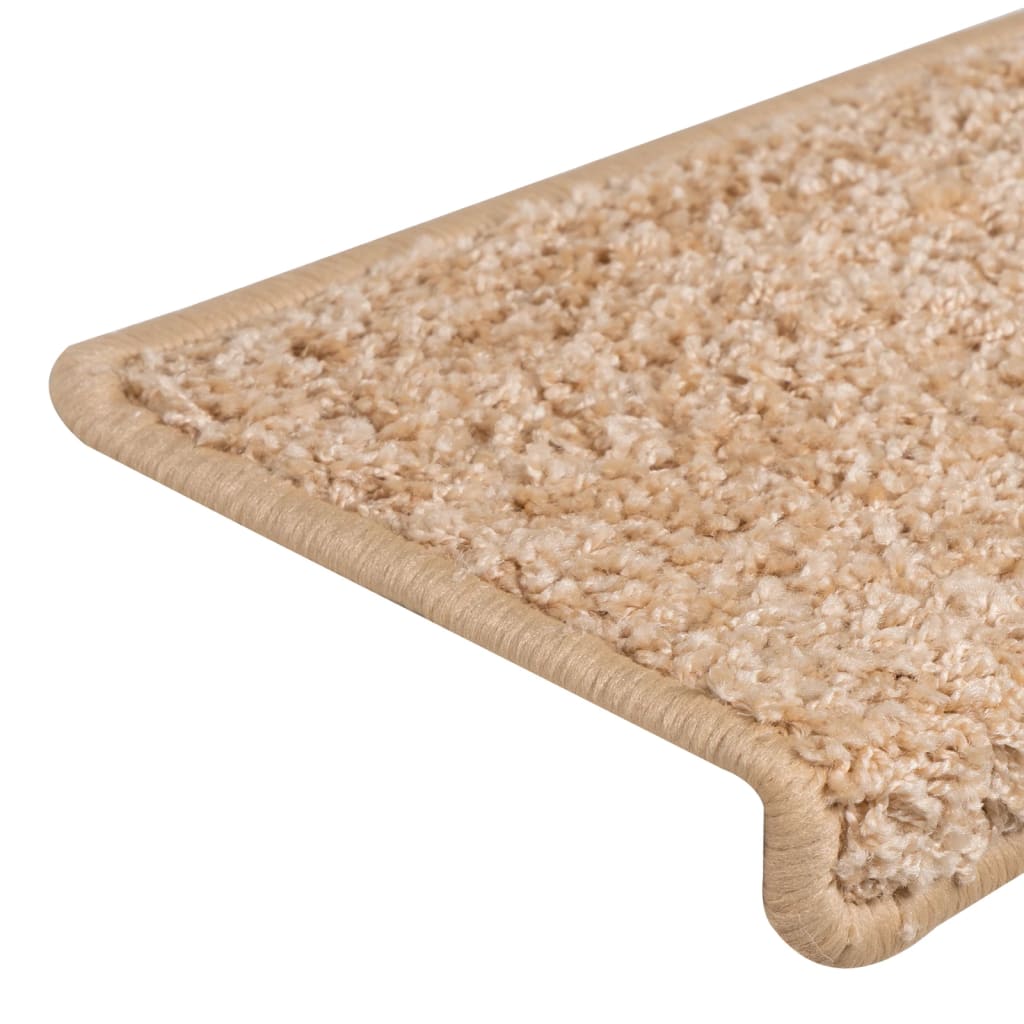 Tappetini per scale 15 pz 65x21x4 cm Oro Bordo rettangolare - homemem39