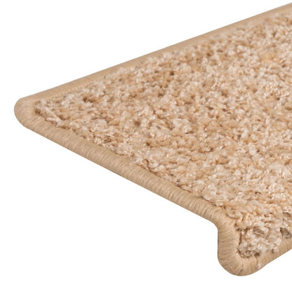 Tappetini per scale 15 pz 65x21x4 cm Oro Bordo rettangolare - homemem39