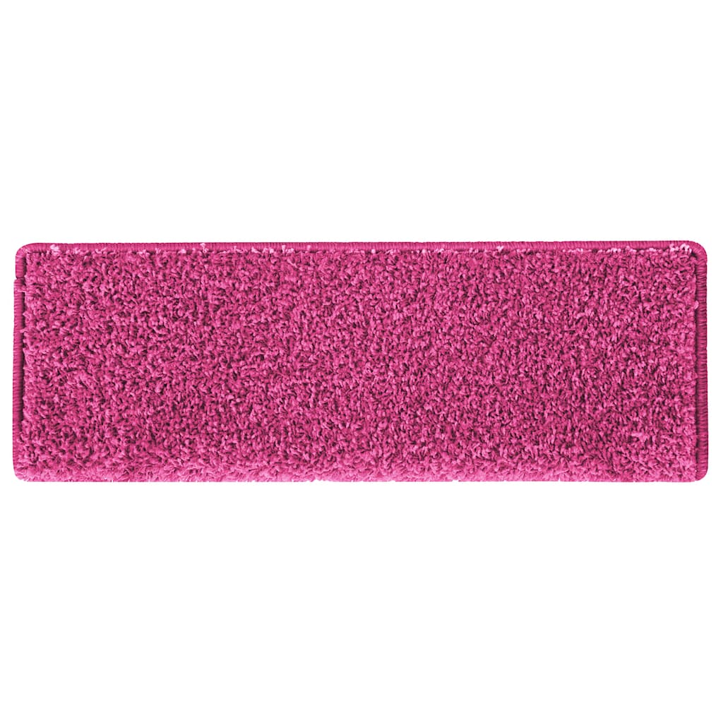 Tappetini per scale 15 pz 65x21x4 cm Rosa Bordo rettangolare | homemem39