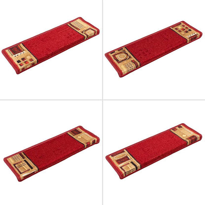 Tappetini Autoadesivi per Scale 15 pz 65x21x4 cm Rossi | homemem39