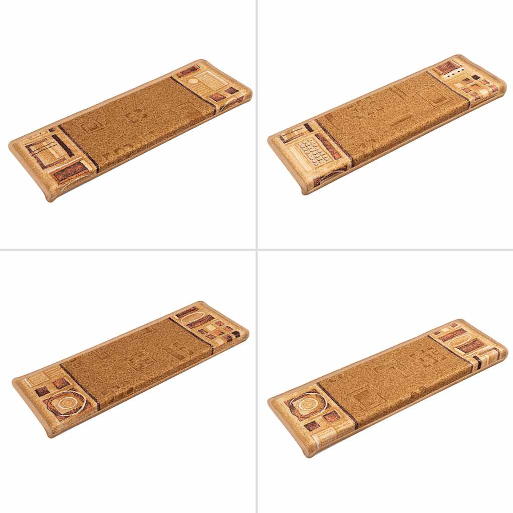 Tappetini Autoadesivi per Scale 15 pz 65x21x4 cm Beige | homemem39