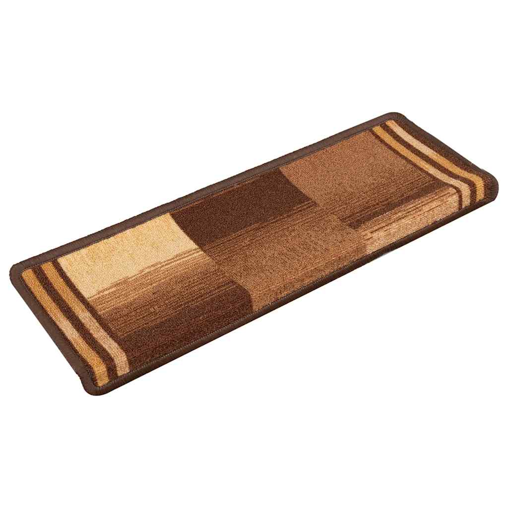 Tappetini Autoadesivi per Scale 15 pz 65x21x4 cm Marroni | homemem39