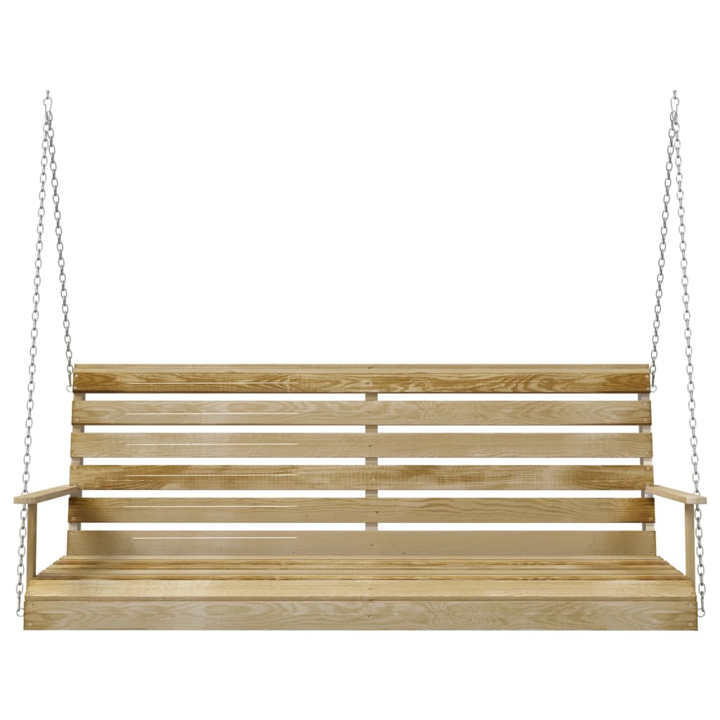 Panchina a Dondolo in Legno di Pino Impregnato 55x65x60 cm - homemem39