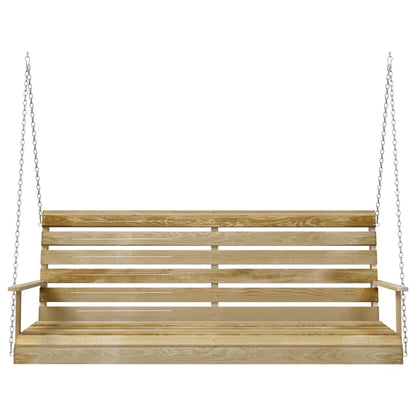 Panchina a Dondolo in Legno di Pino Impregnato 55x65x60 cm - homemem39