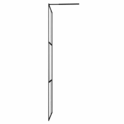 Parete per Doccia Walk-in in Vetro Temperato Nera 80x195 cm | homemem39
