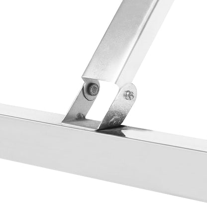 Tavolo da Lavoro Cucina Pieghevole 100x60x80 cm in Acciaio Inox - homemem39