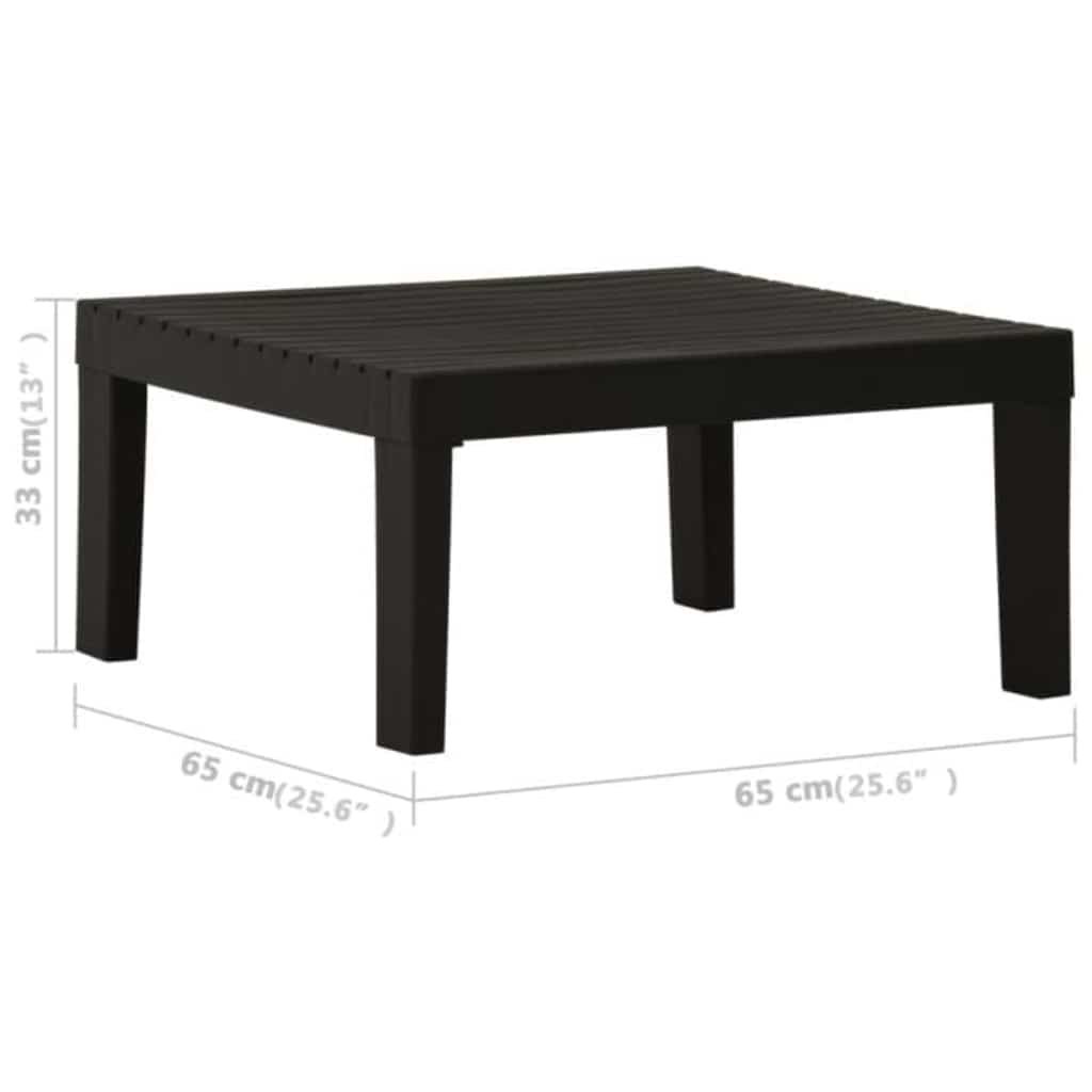 Set Divani da Giardino con Cuscini 3 pz in Plastica Grigio