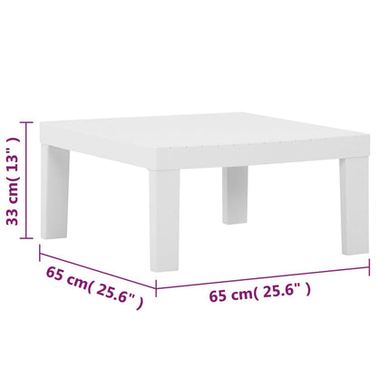 Set Divani da Giardino con Cuscini 4 pz in Plastica Bianco - homemem39