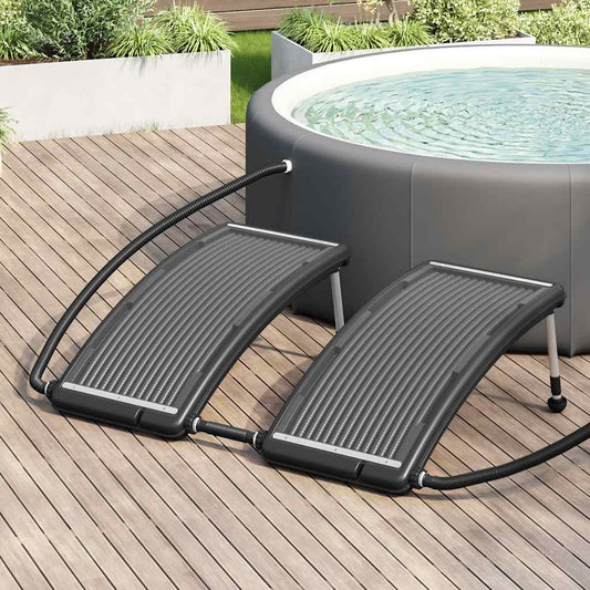 Pannelli Solari Termici Curvi per Piscina 2 pz 110x65 cm