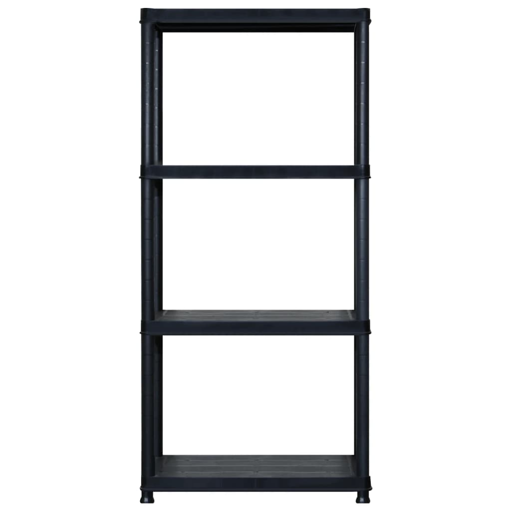 Scaffale a 4 Ripiani Nero 183x30,5x130 cm in Plastica - homemem39