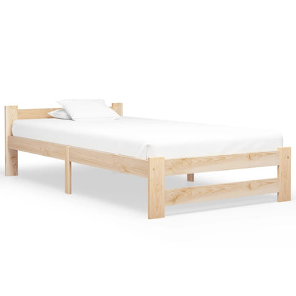 Giroletto senza Materasso 90x200 cm in Legno Massello di Pino