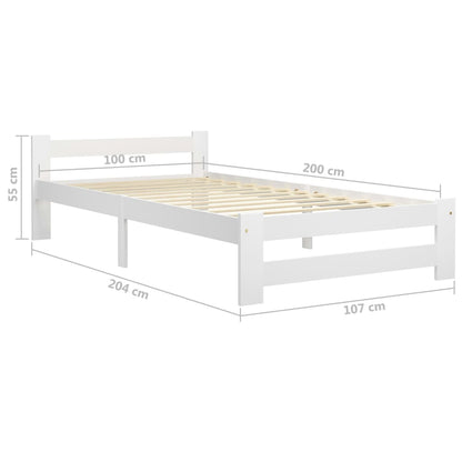 Dormeuse Estraibile senza Materasso Bianca Legno Pino 100x200cm | homemem39