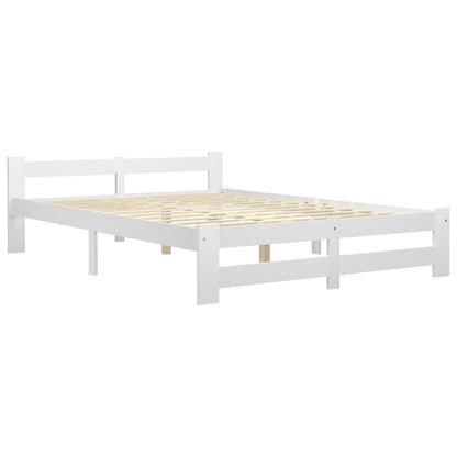 Giroletto senza Materasso Bianco 140x200 cm in Legno di Pino | homemem39